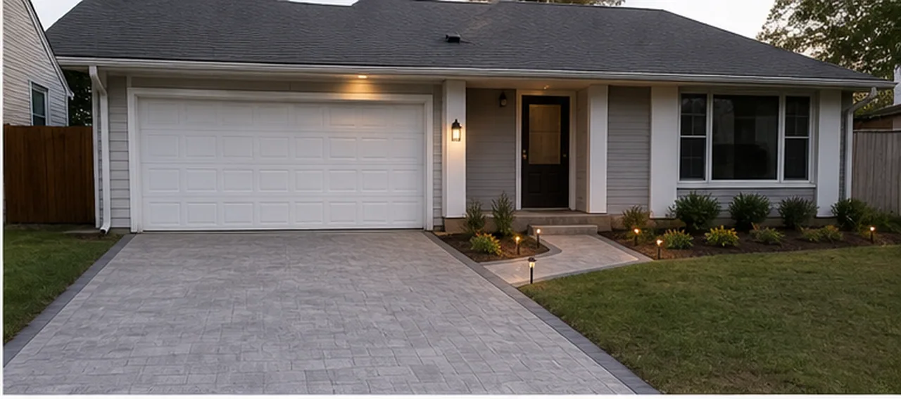 Cracked driveway to clearer entry sequence finished concept