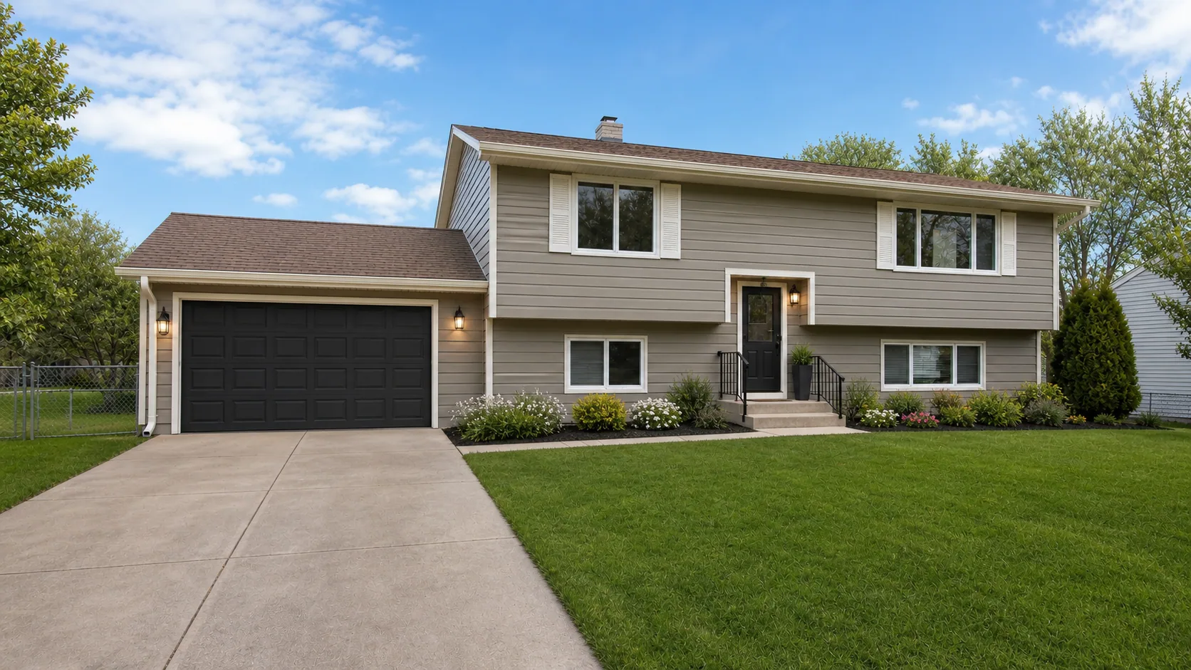 Coordinate a suburban facade and arrival finished concept
