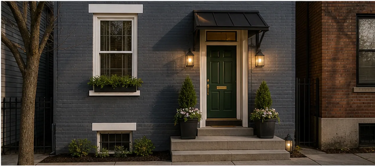 Refresh a townhouse exterior direction finished concept