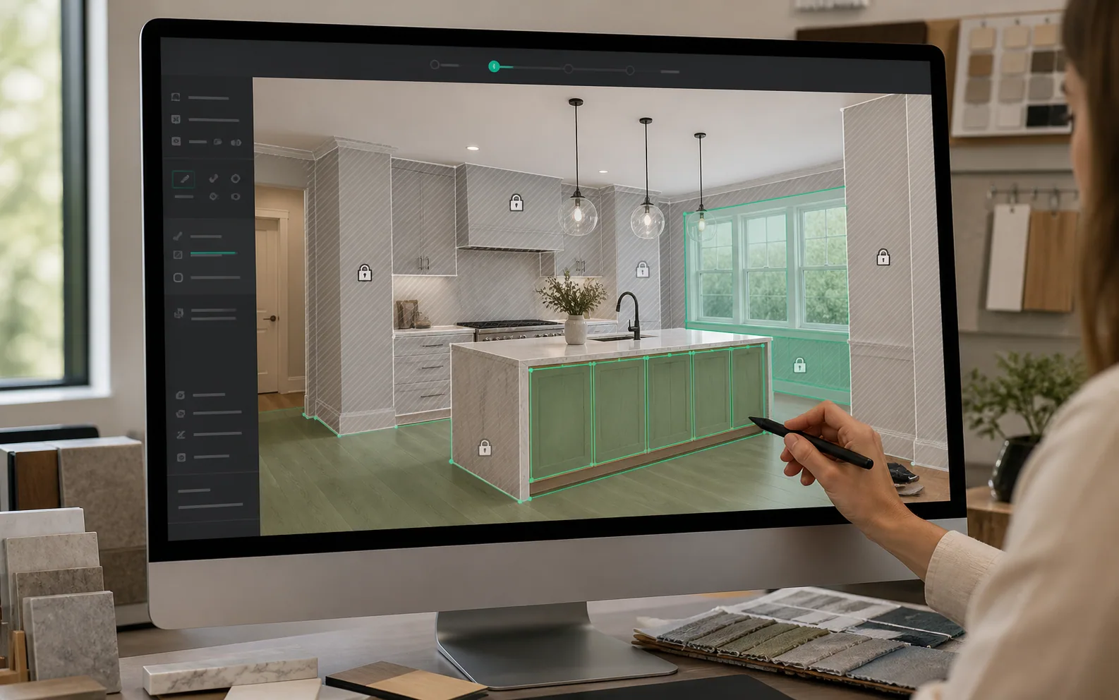 Lock The AI Interior Design Scope RoomMaker workspace view