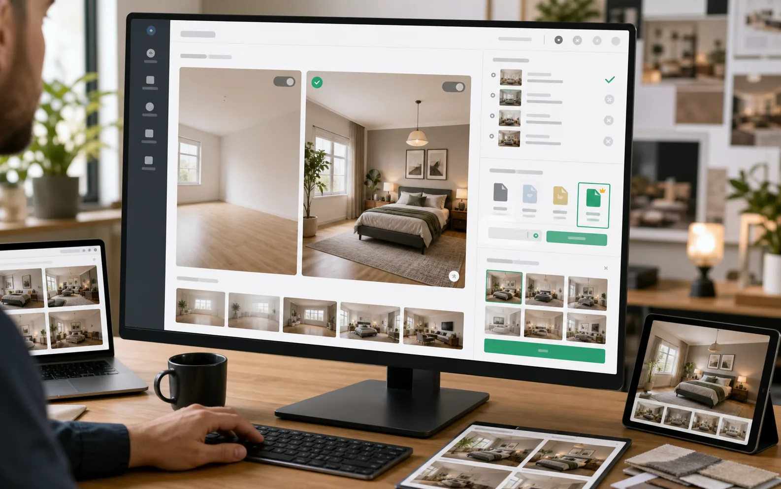 Save Downloadable AI Room Design Results RoomMaker workspace view