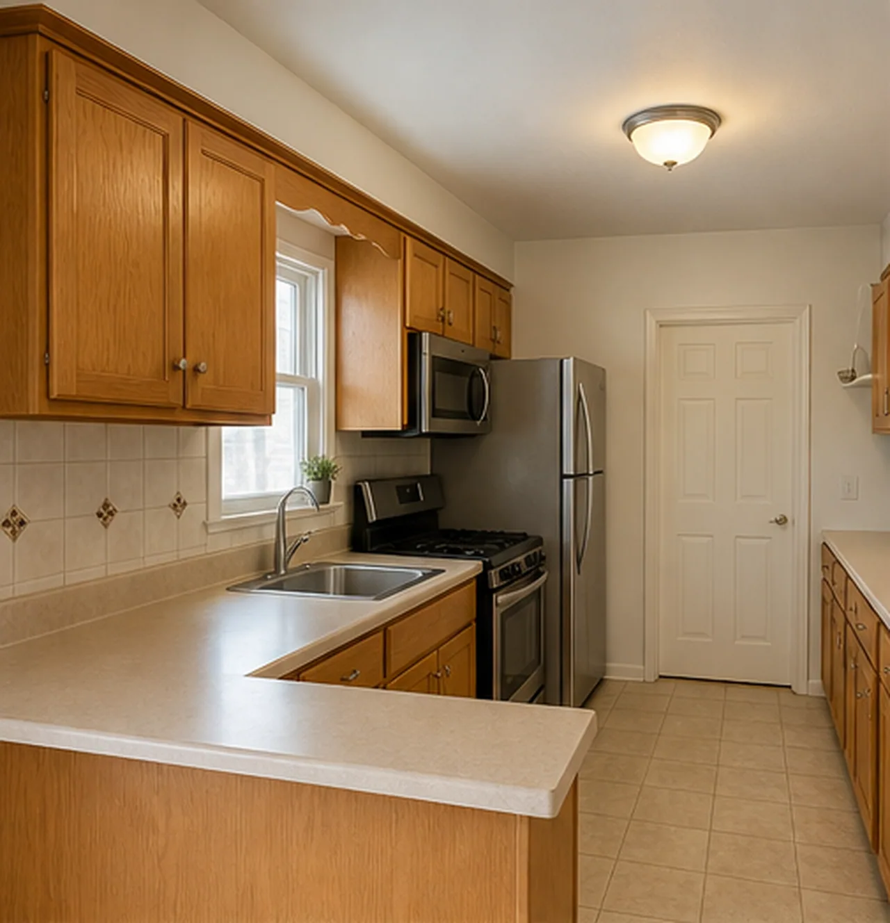 The same kitchen refreshed with a new finish direction