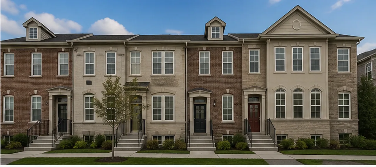 Townhouse row sky cleanup with roofline protection finished concept