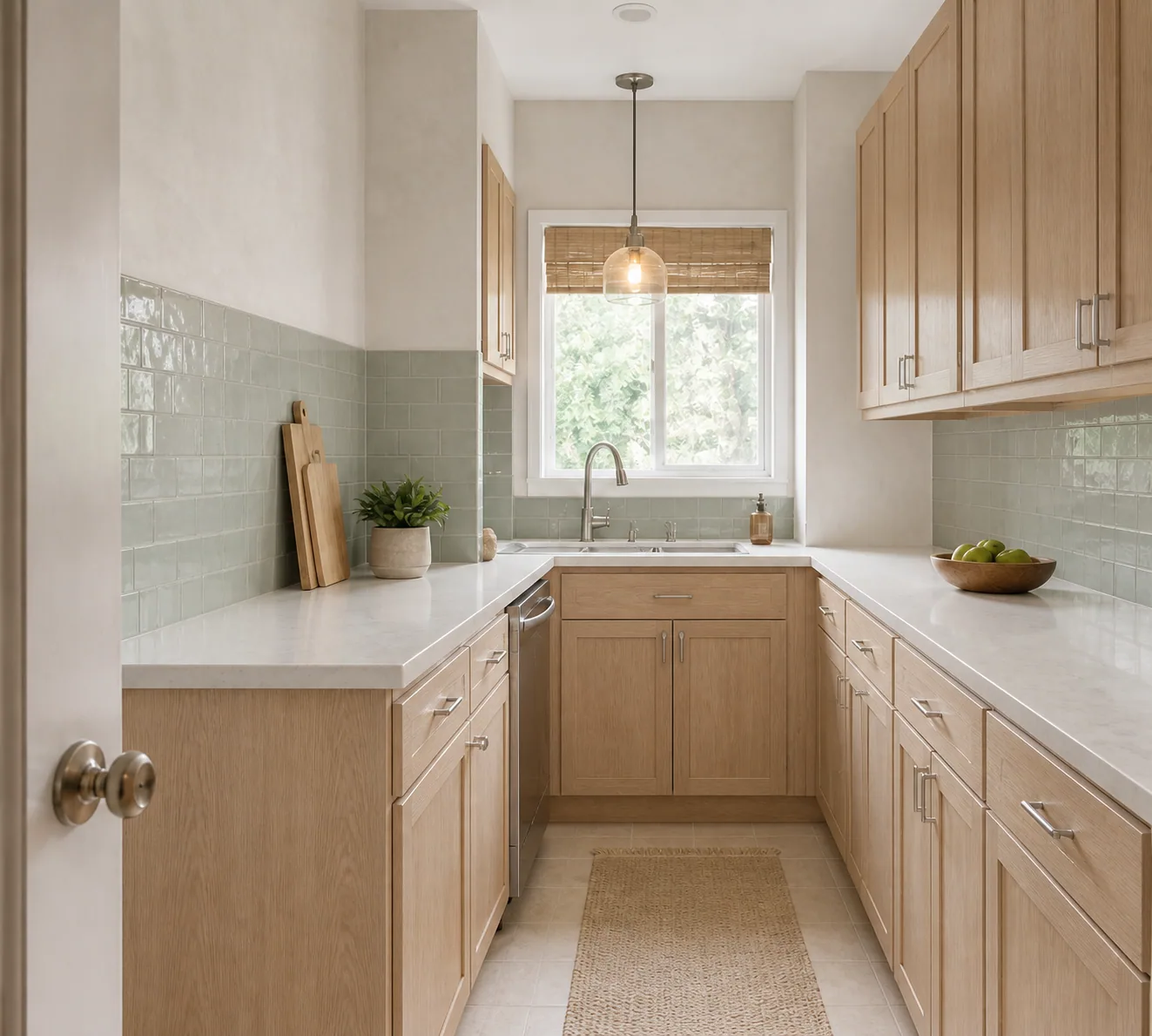 Compact condo cabinet and tile preview finished concept