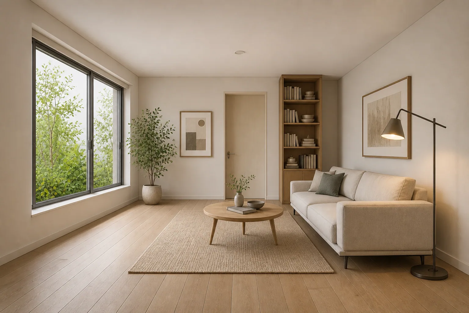 Designer sketch to living room finished concept